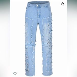 👖 Amazon Creative Decoration Straight Fit Jeans Men’s Stretch Style 👖